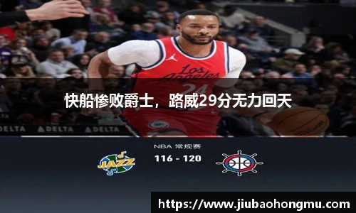 快船惨败爵士，路威29分无力回天