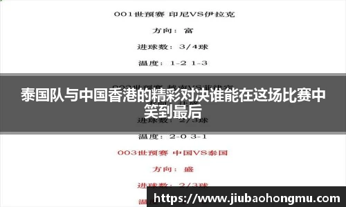 泰国队与中国香港的精彩对决谁能在这场比赛中笑到最后